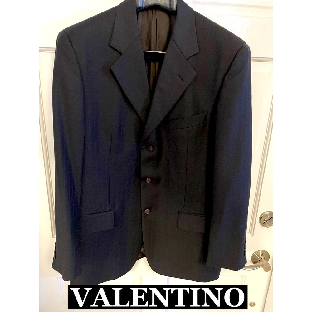 Valentino Italy Suit Jacket Virgin Wool Sz 42